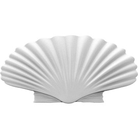 Ekena Millwork ROSC060X030BCHUF 6" W x 3" H x 1/2" P Large Beachwood Shell Rosette, White