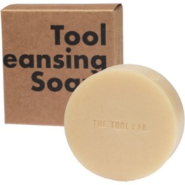 THE TOOL LAB Jabón limpiador de herramientas, jabón sólido para brochas, esponjas y borlas de base, fórmula suave con ingredientes naturales, elimina el maquillaje y la acumulación (77 g)