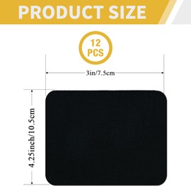 12 PCS Iron On Patches for Clothing, Cotton Repair Patch, Nylon Denim Fabirc Patches for Pants Raincoats Dress Shirts Bags Hole Repairing Coats Jeans Black(7.5 * 10.5CM)