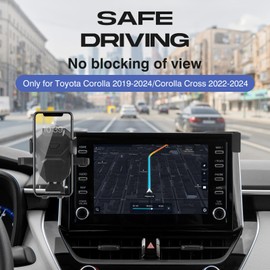 Sunsdrew Car Phone Holder for Toyota Corolla 2019-2025/Corolla Cross 2022-2025 Accessories,Adjustable GPS Corolla Phone Mount ONLY for 8-inch Screen,Hands-Free Ultra Stable Phone Stand for All Phones