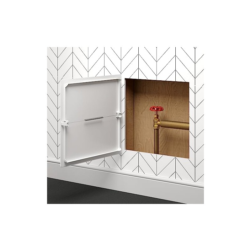 14" x 14" Spring Loaded White Plastic Access Panel