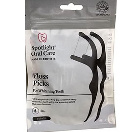 Spotlight Oral Care 50 Floss Picks for Whitening Teeth - Pack of 1