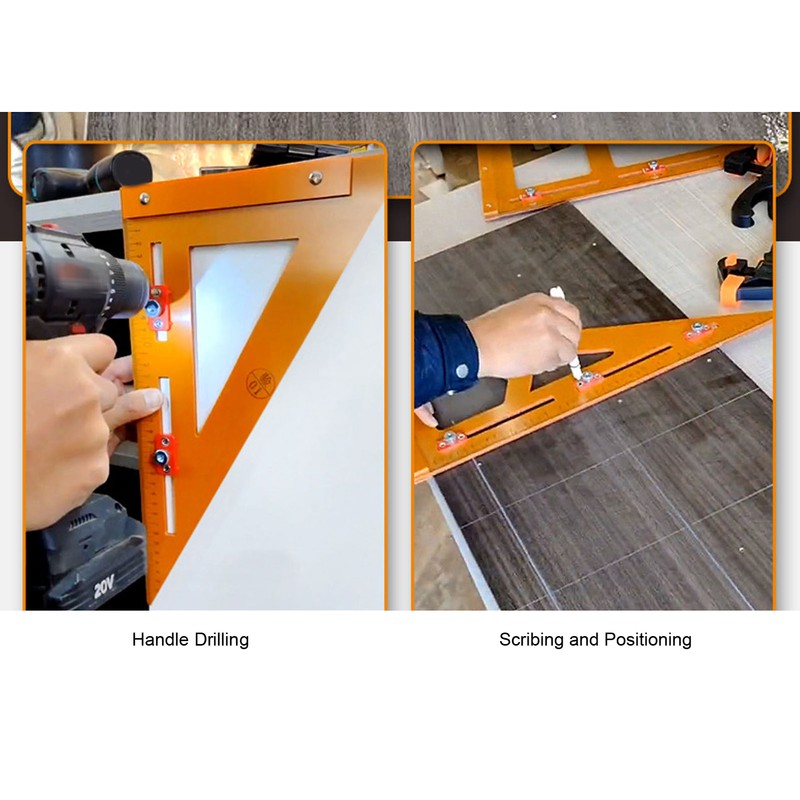 Rafter Square 2 in 1 High Accuracy 220x380mm Mechanical Angle