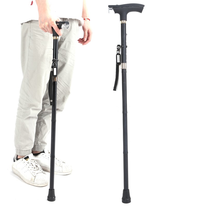 15 Gears Adjustment Elderly Folding Waking Cane Hand Walking Standing