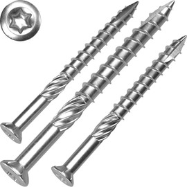 Terrace Screws 6 x 60 mm T-Inox Pack of 100 Hardened Stainless Steel C1, Torx 25