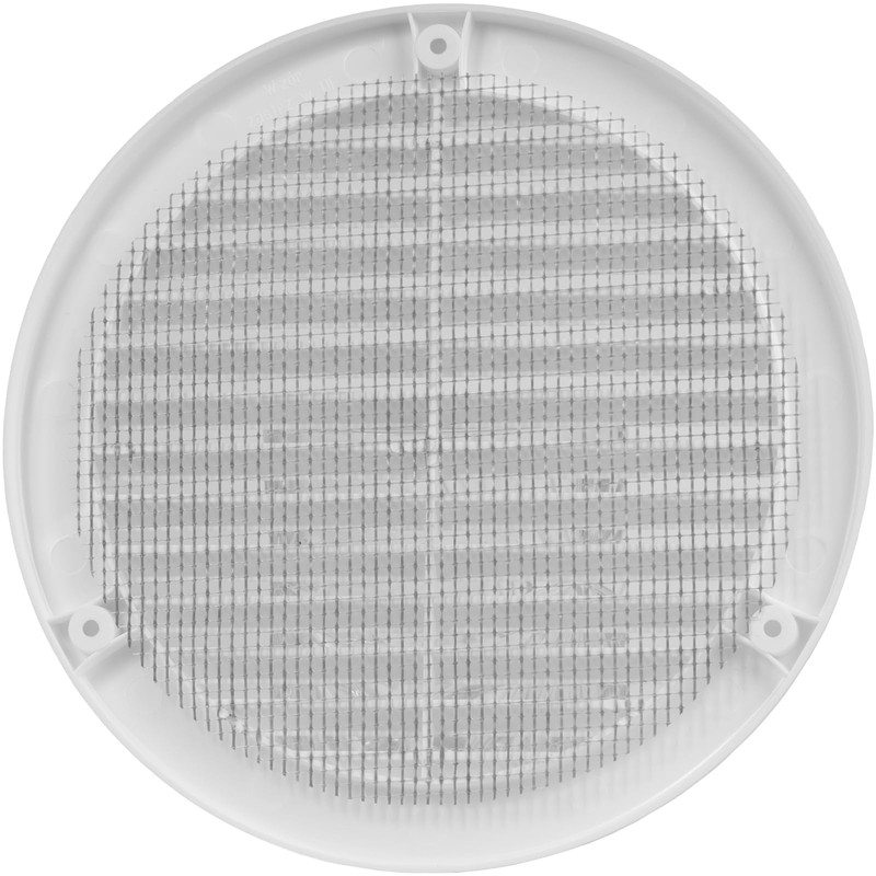 HVAC OV 6" Inch (Grille Dimensions) White Plastic Round Vent