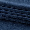 AMBERIS Bed Runner Dark Blue, Chenille Soft No Fading Modern