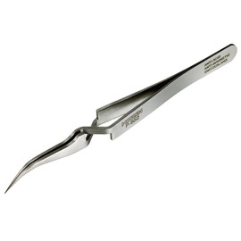 Hozan P-652 Reverse Action Tweezers, Total Length: 4.5 inches (115 mm), Tip Width: 0.01 inches (0.2 mm), Maximum Opening Width: 0.6 inches (15 mm), Weight: 0.4 oz (13 g)