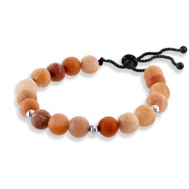 Believe London Sunstone Bracelet Gemstone Bracelet Chakra Bracelet Anxiety Crystal Natural Stone Stress Relief Reiki Yoga Diffuser Semi Precious (Sunstone Adjustable)