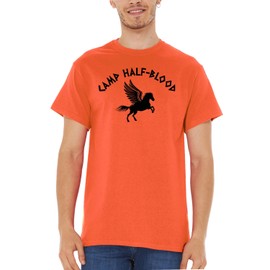 shop4ever Camp Half Blood T-Shirt Demigod Tee Medium Orange 0
