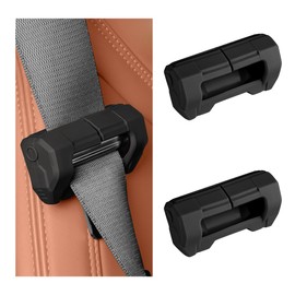 DXNQ 2PCS Car Seat Belt Buckle Covers, Anti-Scratch Silicone Auto Seat Belt Clips Protective Sleeve, Universal Seatbelt Buckle Cover Protector for Van Truck SUV, Car Accessories (Black)