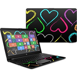 MightySkins Skin Compatible with HP 15t Laptop 15.6" (2017) - Hearts | Protective, Durable, and Unique Vinyl Decal wrap Cover | Easy to Apply, Remove, and Change Styles | Made in The USA