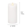 Luminara Flameless Slim Pillar Candle, Flickering Real Flame Effect, Melted
