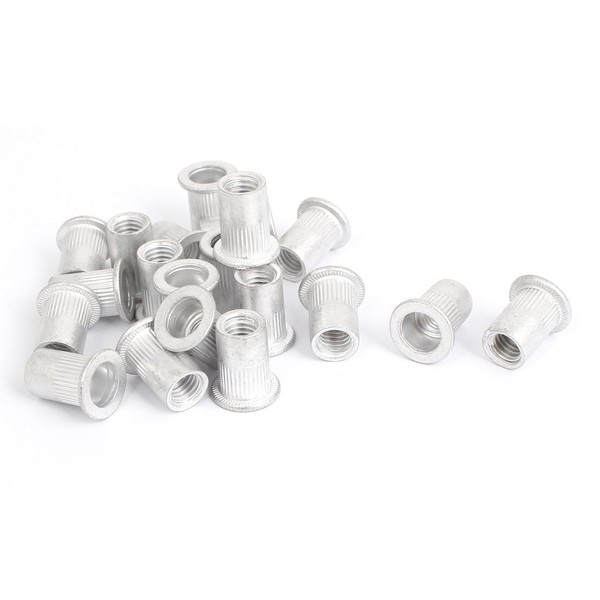 sourcingmap M8 Thread Aluminum Rivet Nut Insert Nutsert 20pcs