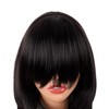 MapofBeauty 45 cm Layered Bangs Straight Synthetic Fibre Shoulder Length
