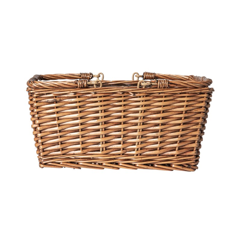 Household Essentials Woven Market Basket, Handwoven Willow Weave, Stylish Handles