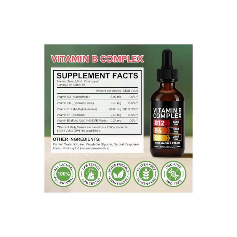 Vitamin B Complex Liquid Drops – Methylcobalamin B12 & B6