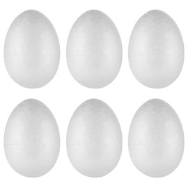PRETYZOOM 50pcs Foam Eggs Easter Styrofoam Polystyrene Egg Shapes Easter Egg Decorations Ornaments 6cm