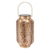 LED Solar Lantern Waterproof Hanging Metal Lamps Small Hexagonal Lantern