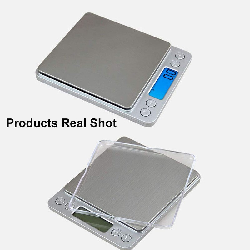 Báscula digital de cocina, de acero inoxidable de alta precisión,