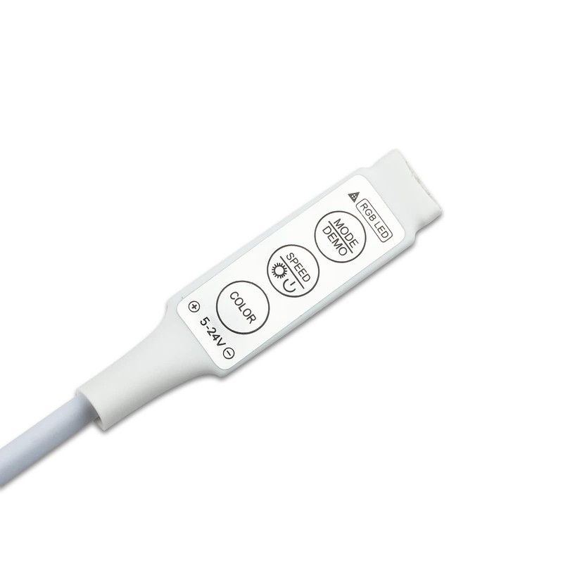 RGBZONE 2-Pack 4-PIN LED Controller, DC 5V/12V/24V 3x2A, 3-Keys Mini