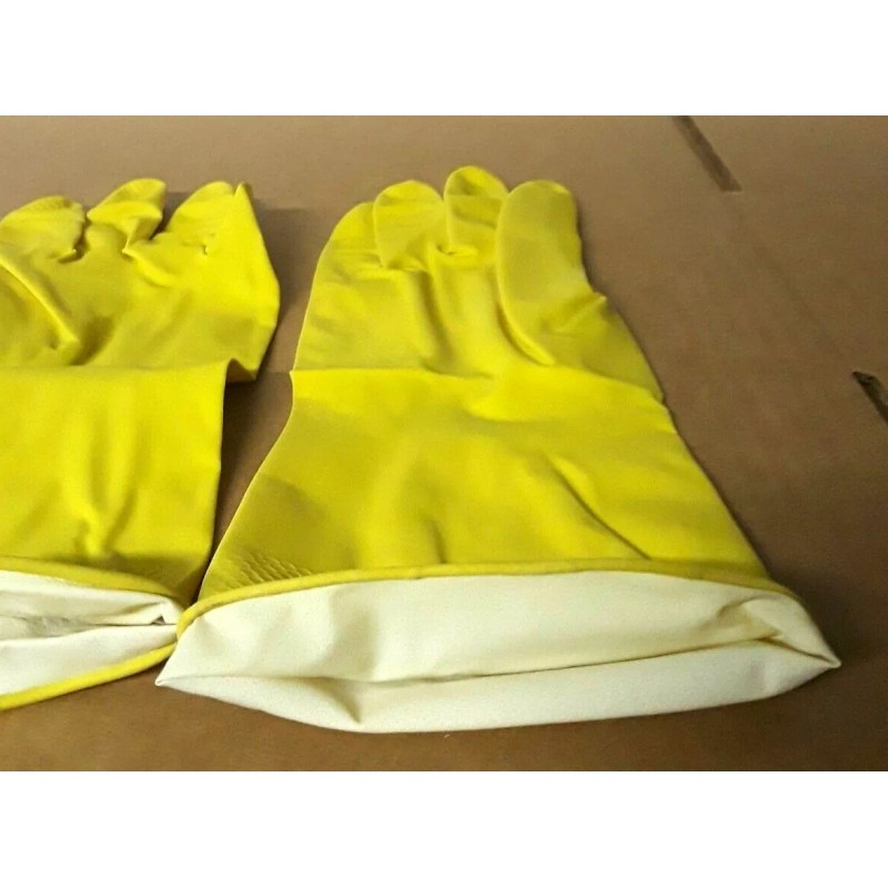 Tuff Grip Yellow Latex Gloves (Can Mix Size S-XL) Plus