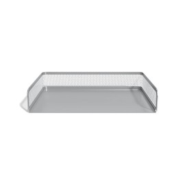 Staples TRU RED Side Load Stackable Metal Letter Tray, Silver, 2/Pack (TR57568-CCVS)