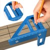 3D Multi Angle Measuring Ruler 45 90 Degree Aluminum Alloy