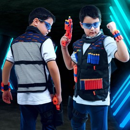 JoyX Tactical Vest Kit, Bullets, Darts Compatible with Nerf Guns N-Elite Series