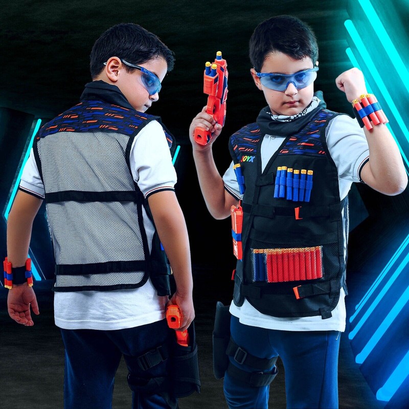 JoyX Tactical Vest Kit, Bullets, Darts Compatible with Nerf Guns
