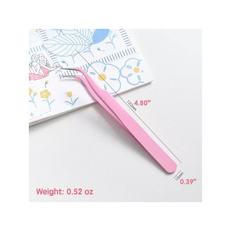 스티커 속눈썹 연장용 맥스 2PCS 스테인리스 핀셋 스트레이트 커브드 정밀