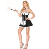 JOO-JOOG French Maid Costume,Taffeta-like French Maid Dress with Polka Dot