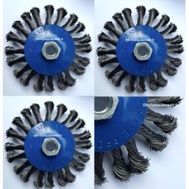 3 Tapered Brushes Diameter 115 mm M14 x 2 Wire Brush