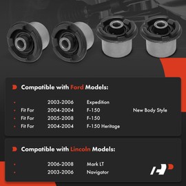 A-Premium 4 x Front Upper Control Arm Bushing Kit, Compatible with Ford F-150 F150 2004-2008, F-150 Heritage 2004, Expedition 2003-2006 & Lincoln Mark LT 2006-2008, Navigator 2003-2006