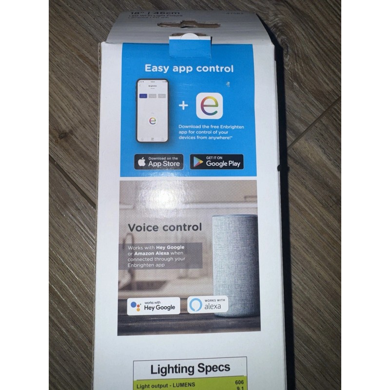 ENBRIGHTEN 18 in. Linkable LED Wi-Fi Under Cabinet Light 3000k