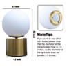 Berliget 9.3 Ins Modern Gold Globe Table Lamp, Round Bedside