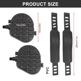 Heimtrainer Pedale mit Riemen,Heimtrainer Pedalen Fahrrad Pedale,Fahrrad Pedalriemen Heimtrainerpedale mit Riemen für Fahrrad Heimtrainer,EIN Paar Rennradpedale