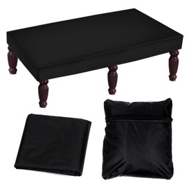 Tanstic Heavy Duty Pool Table Cover, 7.7 Feet Fitted Oxford Cloth Billiard Table Cover, Waterproof Tearproof Billiard Pool Table Cover for Pool Table (Black)