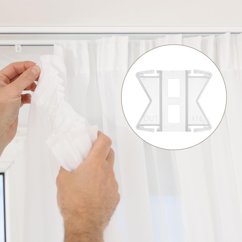 Cinnvoice 4 Pair Flexible Corner Connectors for 2 1/2'' Curtain