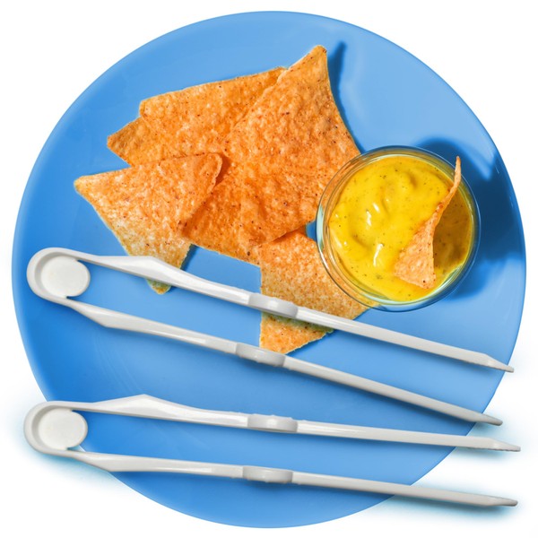 Easy Grip Snack Tongs-Kitchen Discovery-Set of 2 Precision Snack Chopsticks,