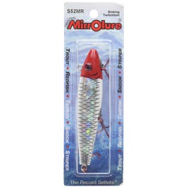 Mirrolure S52MR-11 S3 Sinkin Twitchbait Red Hd/White/Silver 3 5/8in 1/2oz