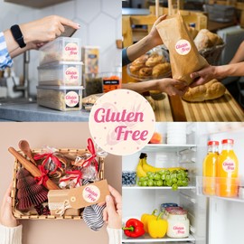 Louise Maelys 1.5 Inch Gluten Free Stickers - 500 PCS Gluten Free Labels for Bakeries, Home Kitchen & Food Packaging (Easy Peel, No Residue)