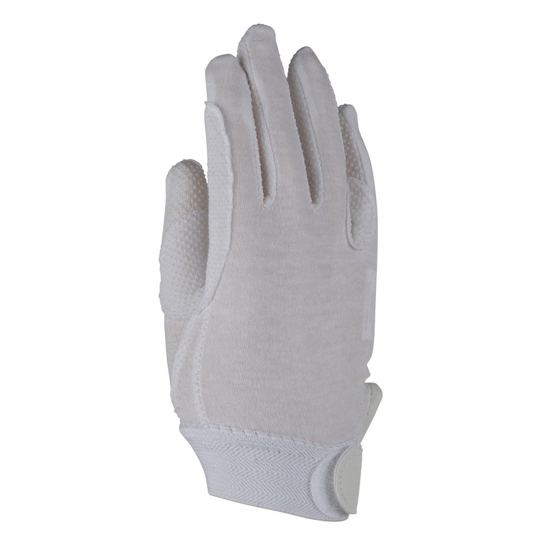 Shires Newbury Childs Kids Cotton Gloves - White: Large