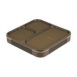Food Man Lunch Box, Standable, Slim Lunch Box, 27.0 fl oz (800 ml) [Antibacterial] Ash Brown, Leak-Resistant, W Seal, 4-Point Lock for Secure Fixation, CB Japan DSK
