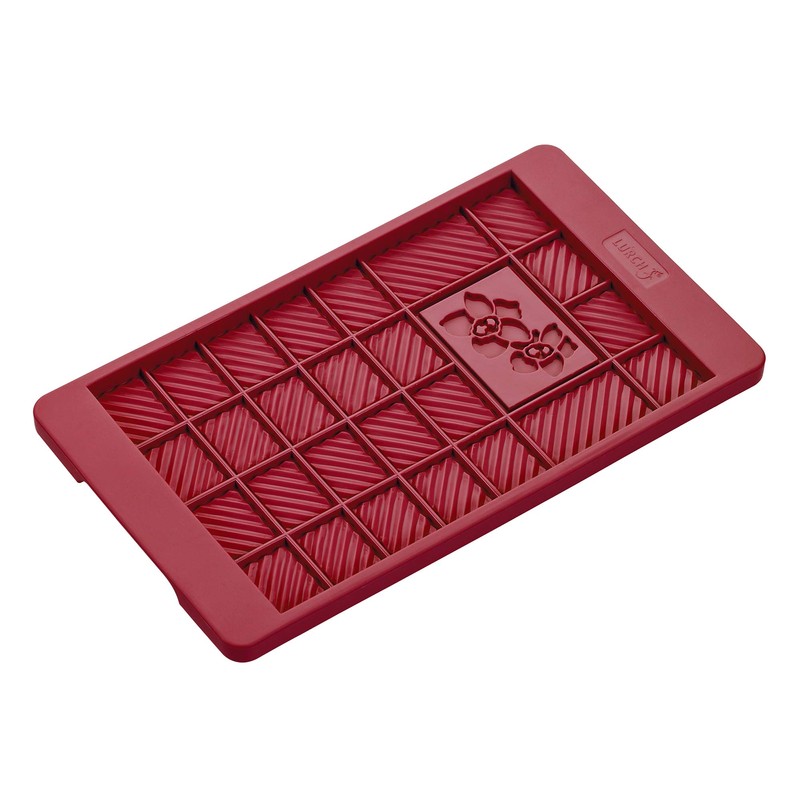 Lurch 83090 Schokoladentafel / Gussform mit Blumenmotiv aus 100% BPA-freiem