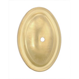 B&P Lamp® Oval Brass Back Plate, 6" Ht., Polished & Lacq.