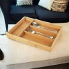 Clicmania Organizador De Cubiertos Madera Cajon Cocina Divisiones
