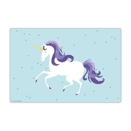 Desk Mat for Children and Adults - "Unicorn Purple" - Made of Premium Vinyl (Plastic) - 60 x 40 cm - Non-Slip Desk Mat with Best Protection - Made in Germany
