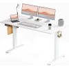 Simple Deluxe Adjustable Height Standing Desk (24x55) - White, Cable