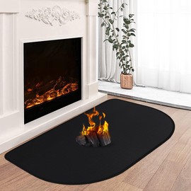 Fireproof Underlay, Spark Protection Plate, Fireplace Underlay, Fireproof Mat for Fireplace, Floor Plate, Fire Protection Mat for Wood Stove to Protect the Floor from Sparks (50 x 80 cm)